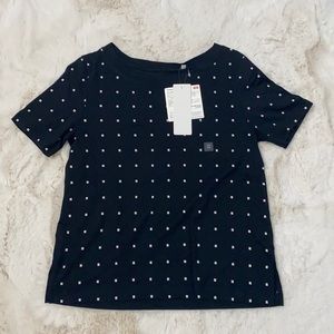 Black shirt with white squares, super cute, never worn